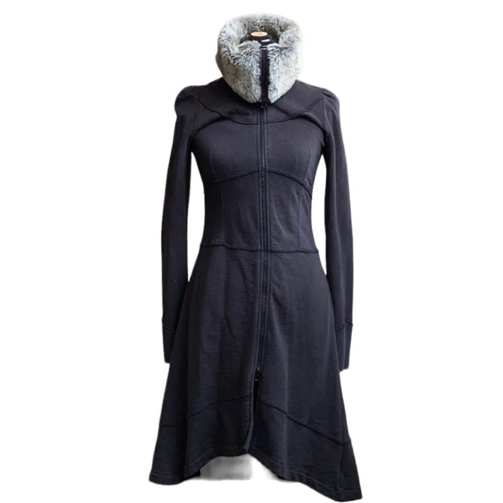 Free People Full Zipper Long‎ Style Fur Trimmed Collar Lightweight Jacket Medium